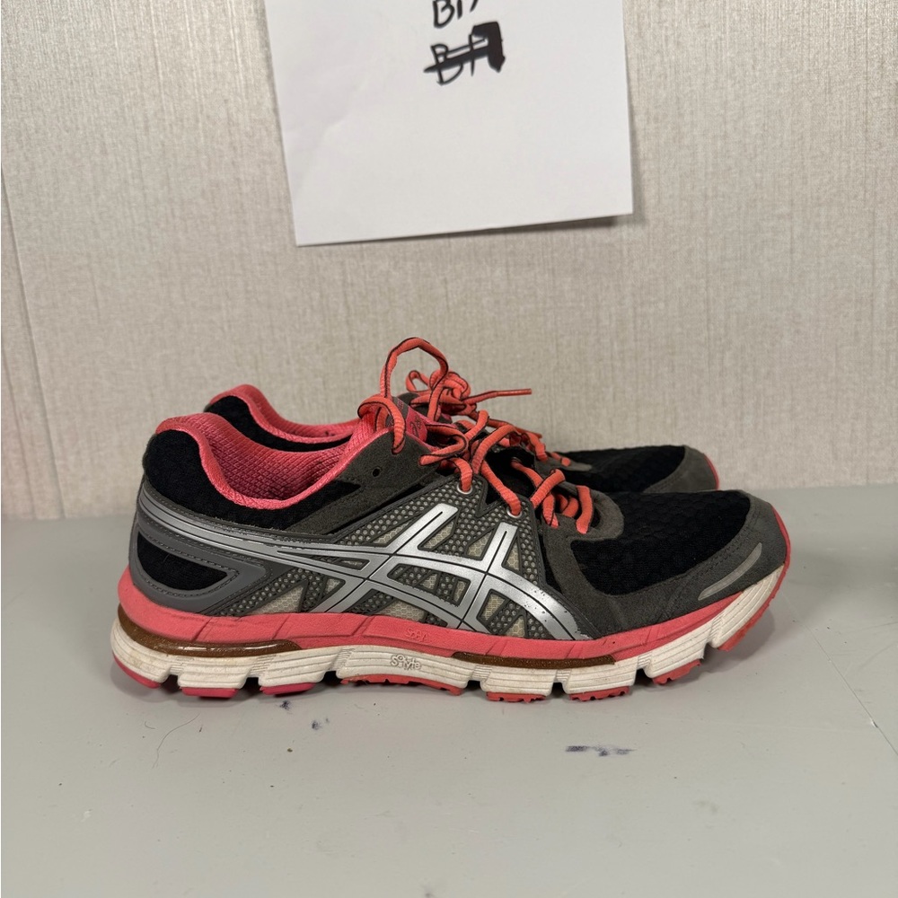 WOMENS ASICS GEL EXCEL 33 BLACK PINK Size 10